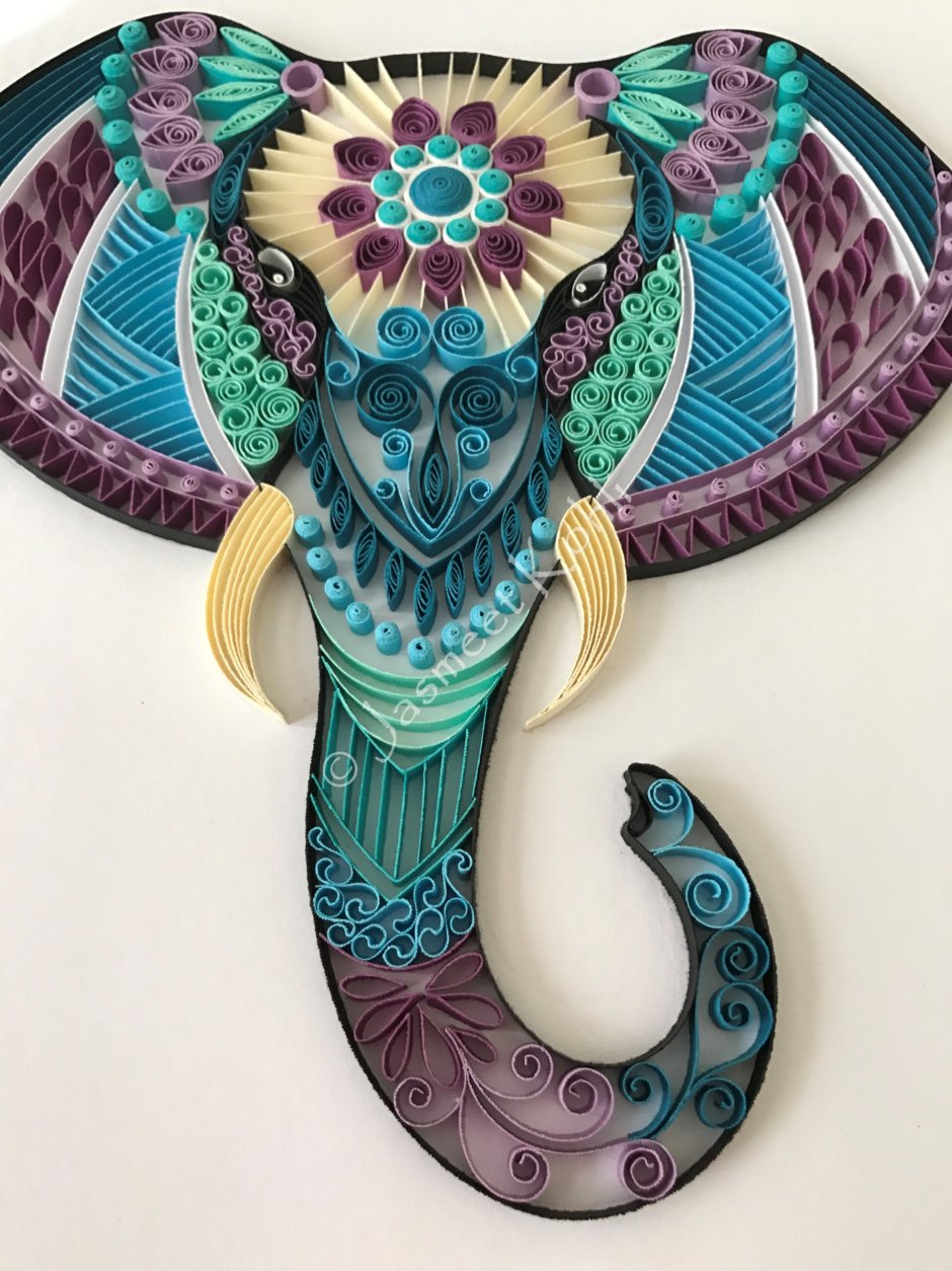 Quilling elephant