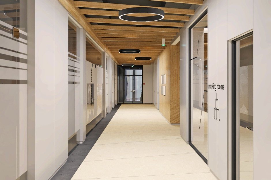 Office corridor doors