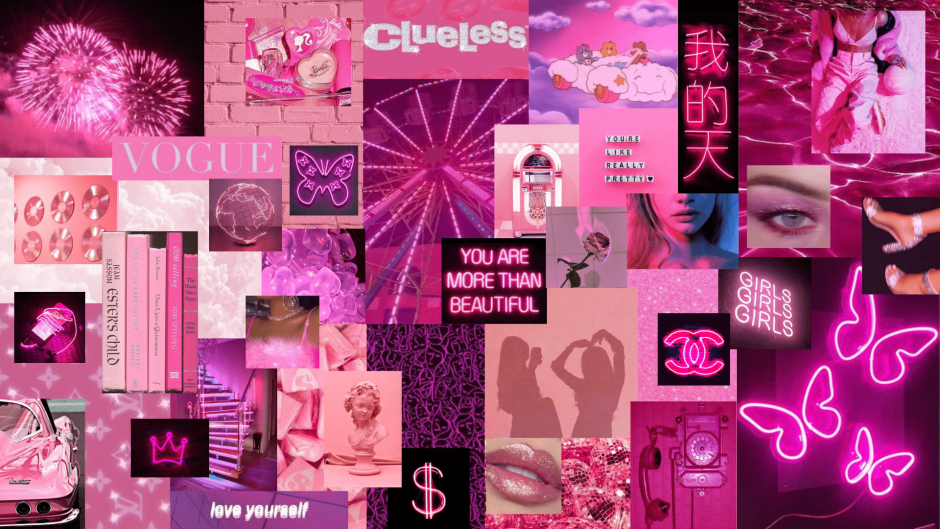 Pink background aesthetic