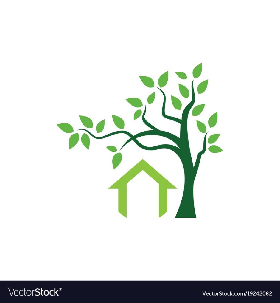 Green tree plant organic nature logo Royalty Free Vector
