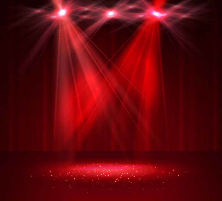 Stage lights red