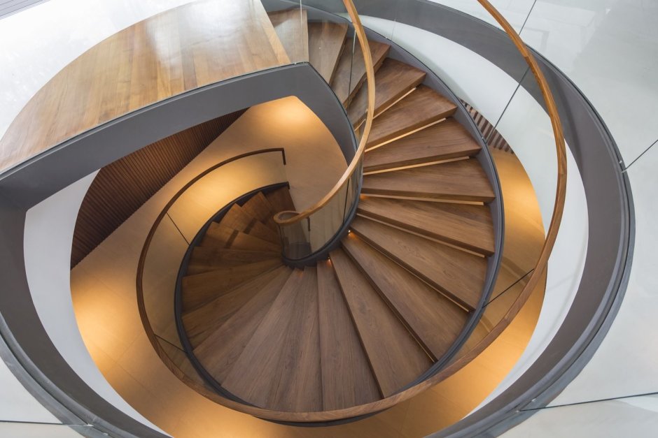 Spiral stairs in interior