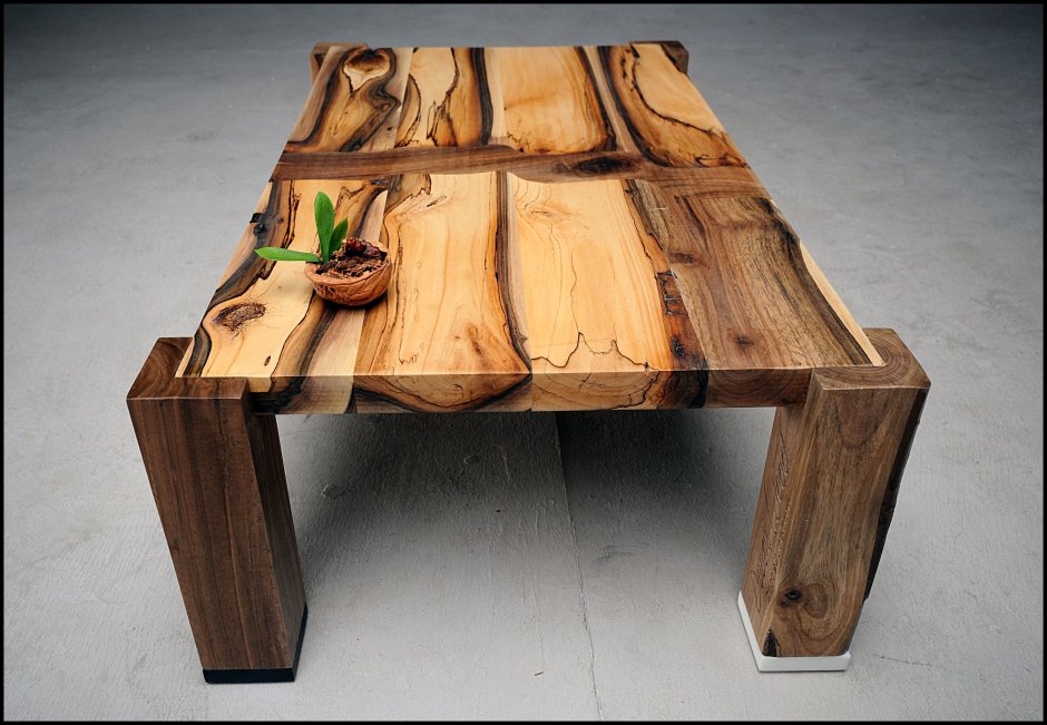 Wood stool table