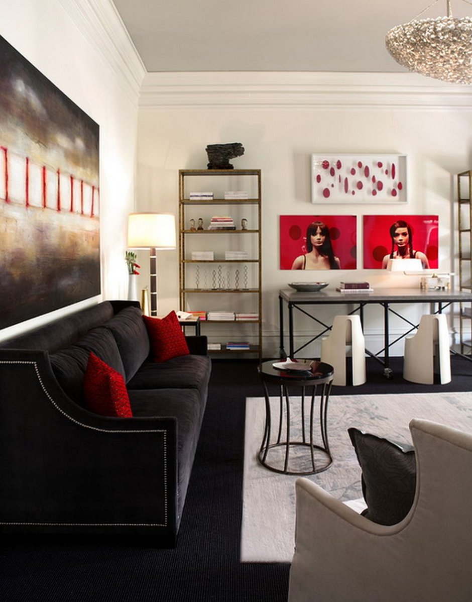 Red and black room