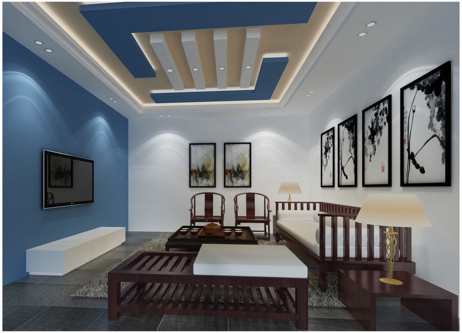 Modern gypsum ceiling designs for living room