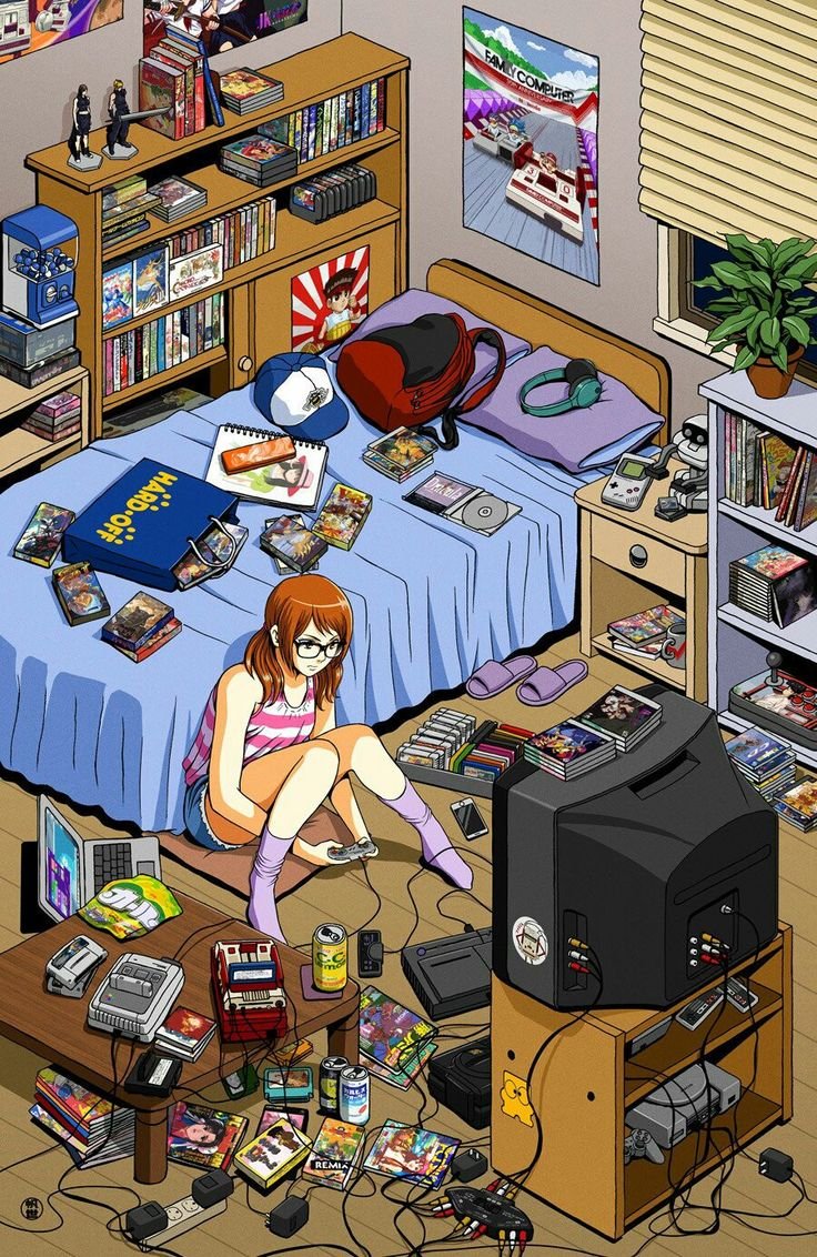 Gamer girl aesthetic room