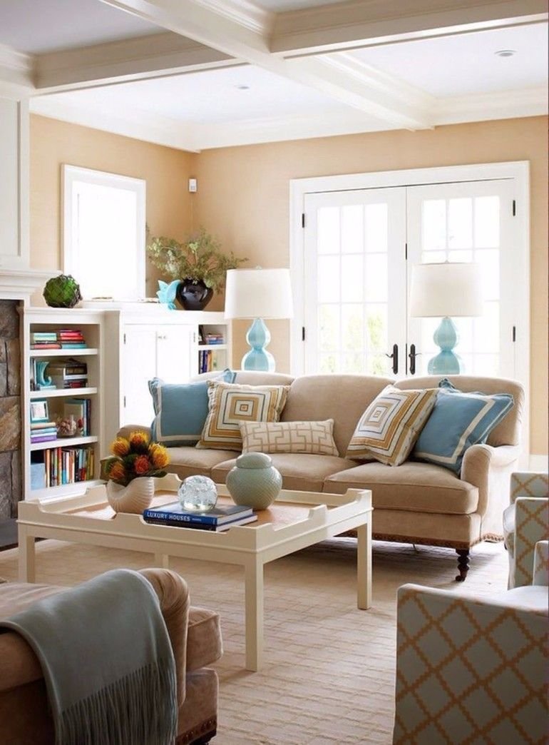 Beige colour combination for living room