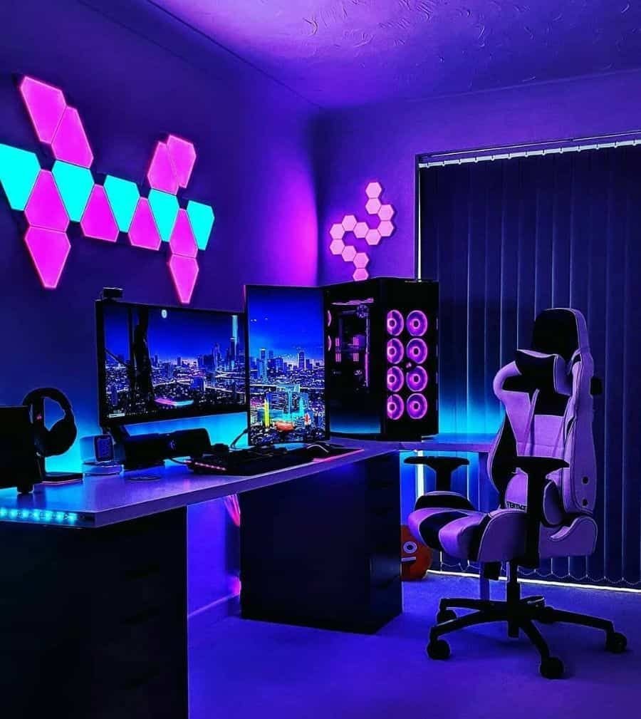 Purple gaming room ideas