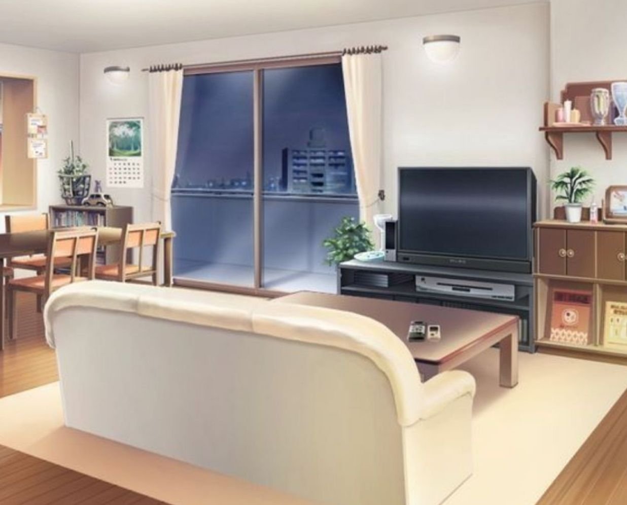 HD wallpaper: Anime, Original, Bedroom, Interior, Sofa | Wallpaper Flare