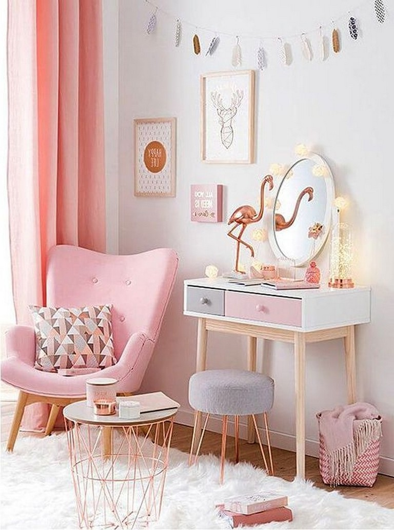 Cute pink living room