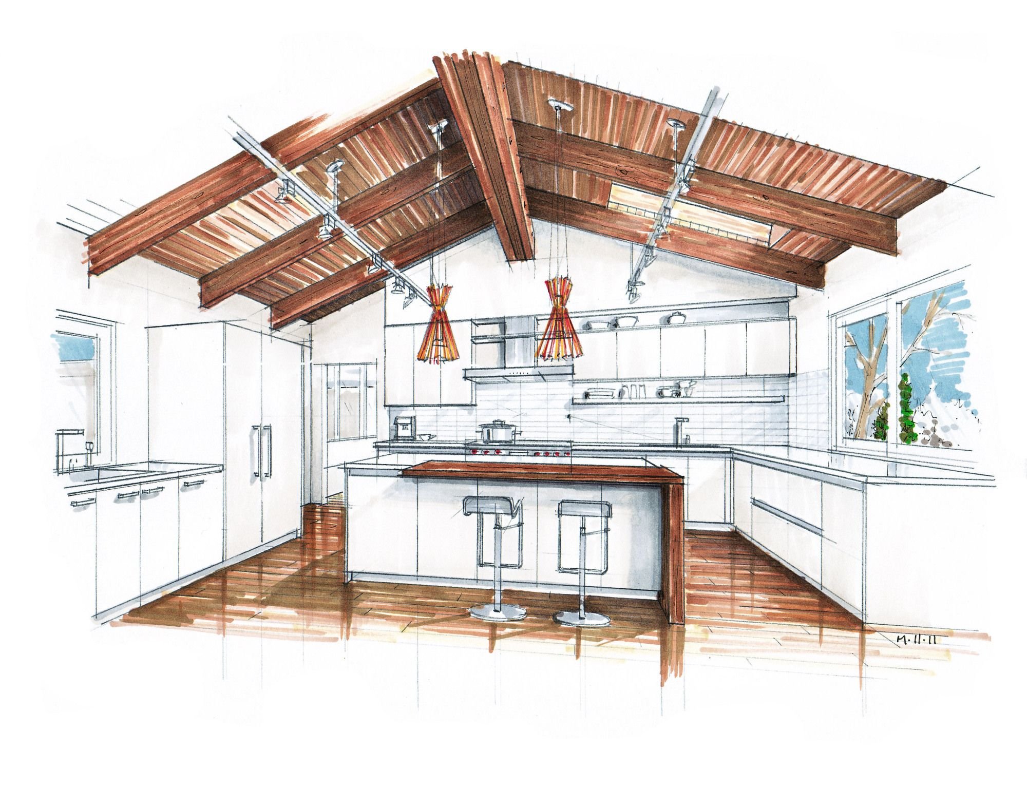 Kitchen design sketch hi-res stock photography and images - Alamy