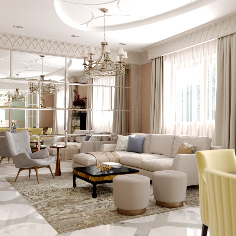 Living room neoclassical design