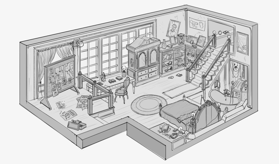 Laboratory room drawing
