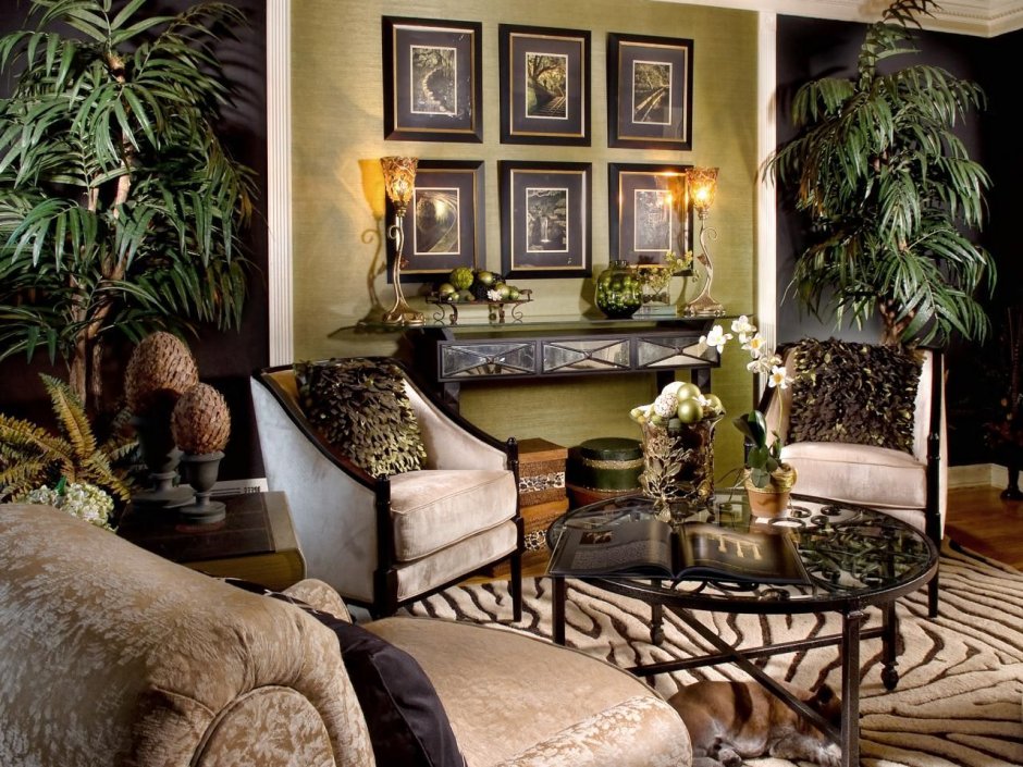 Jungle living room ideas