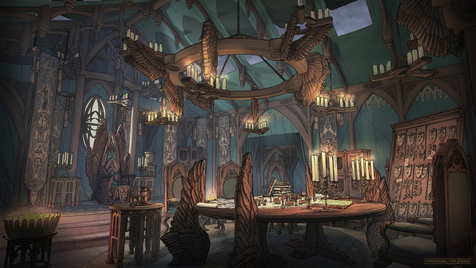Fantasy tavern room