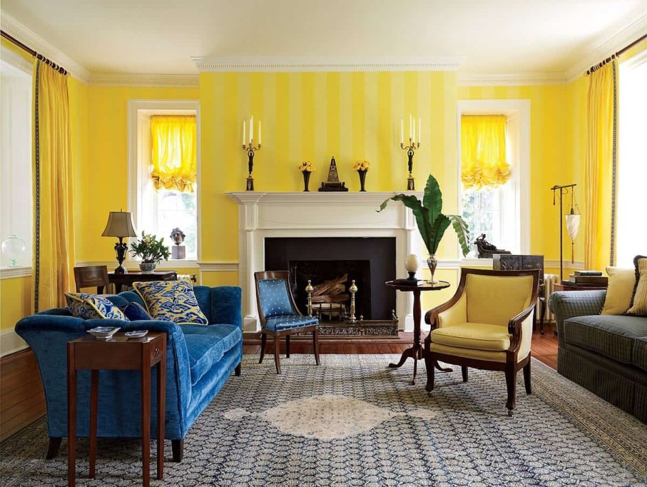 Light yellow walls living room