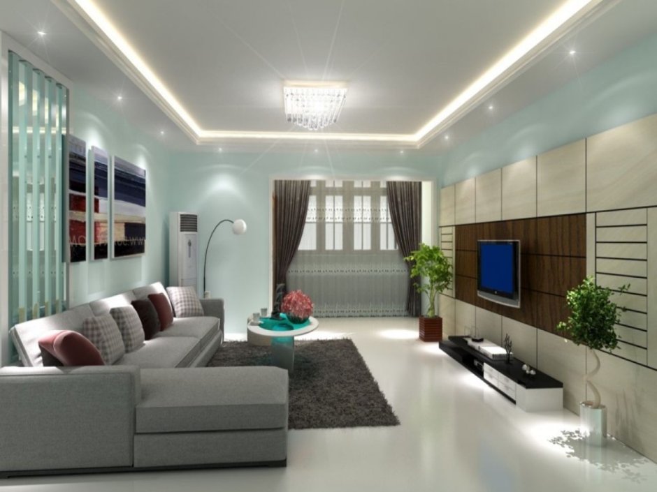 Living room down ceiling design