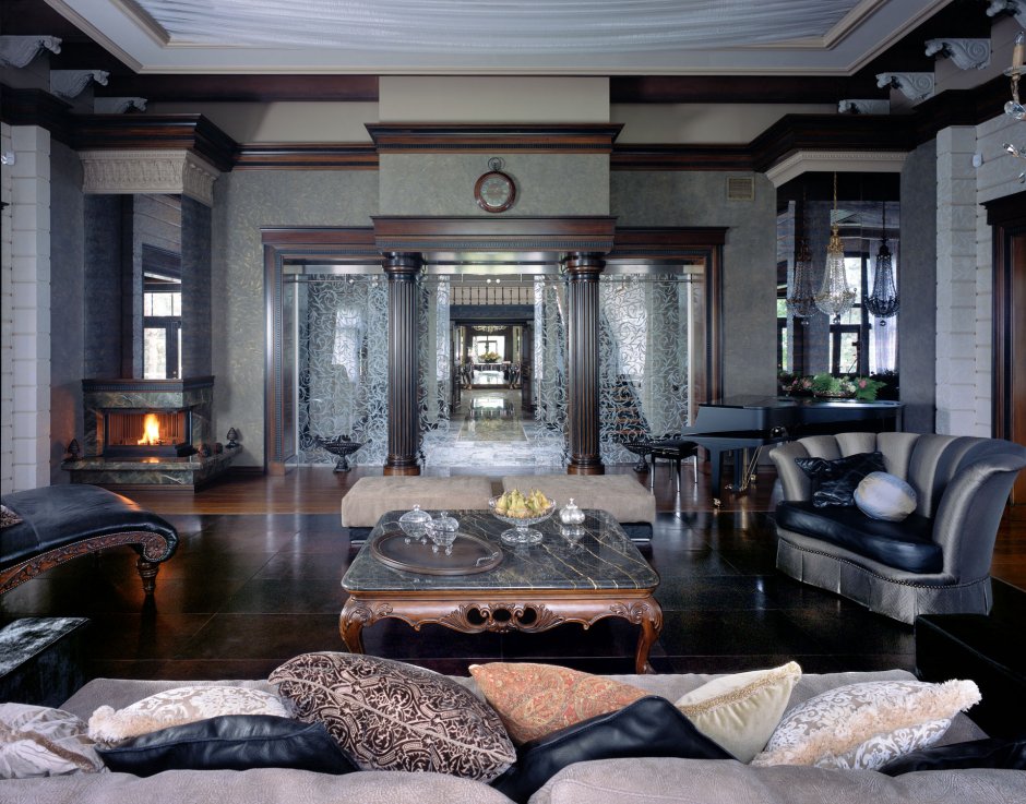Rich mansion living room