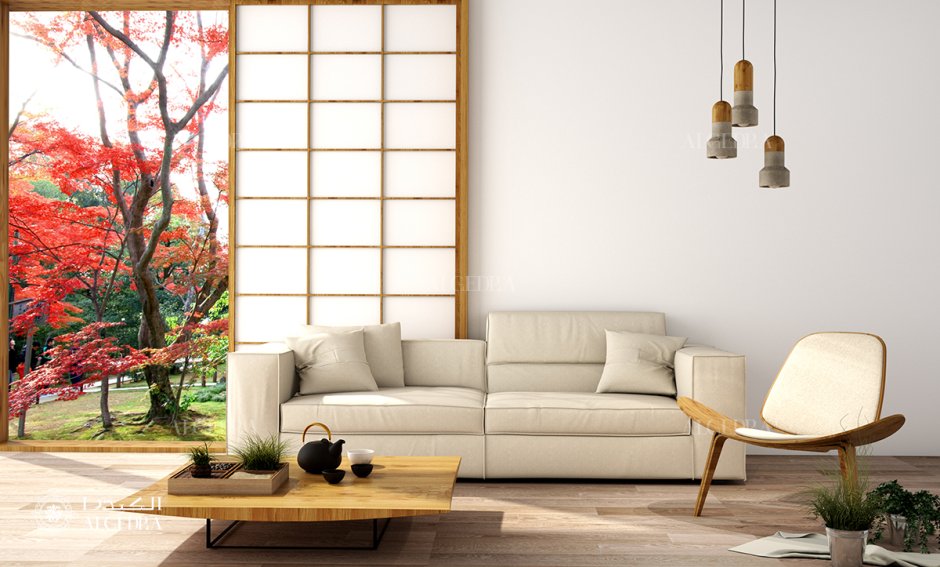 Japanese zen living room