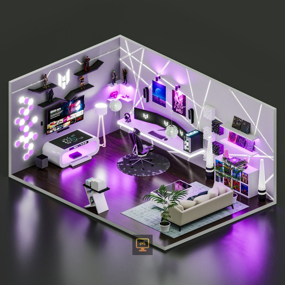 Ultimate gaming room setup