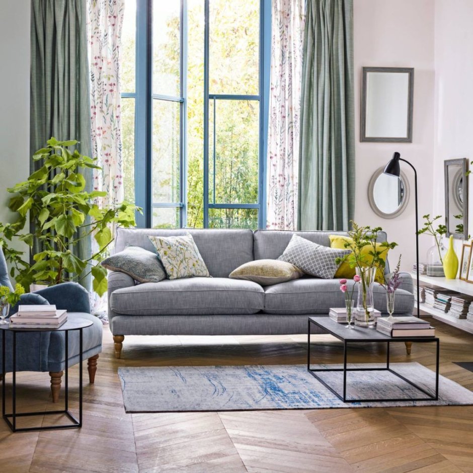 Sage green living room