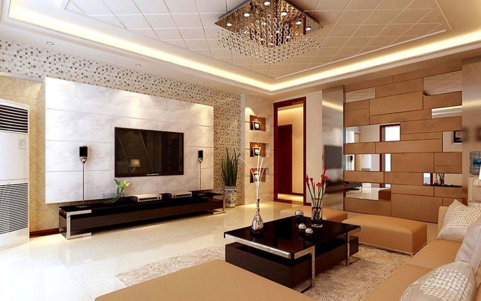 Simple living room ceiling design