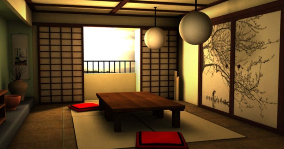 Japanese living room decor