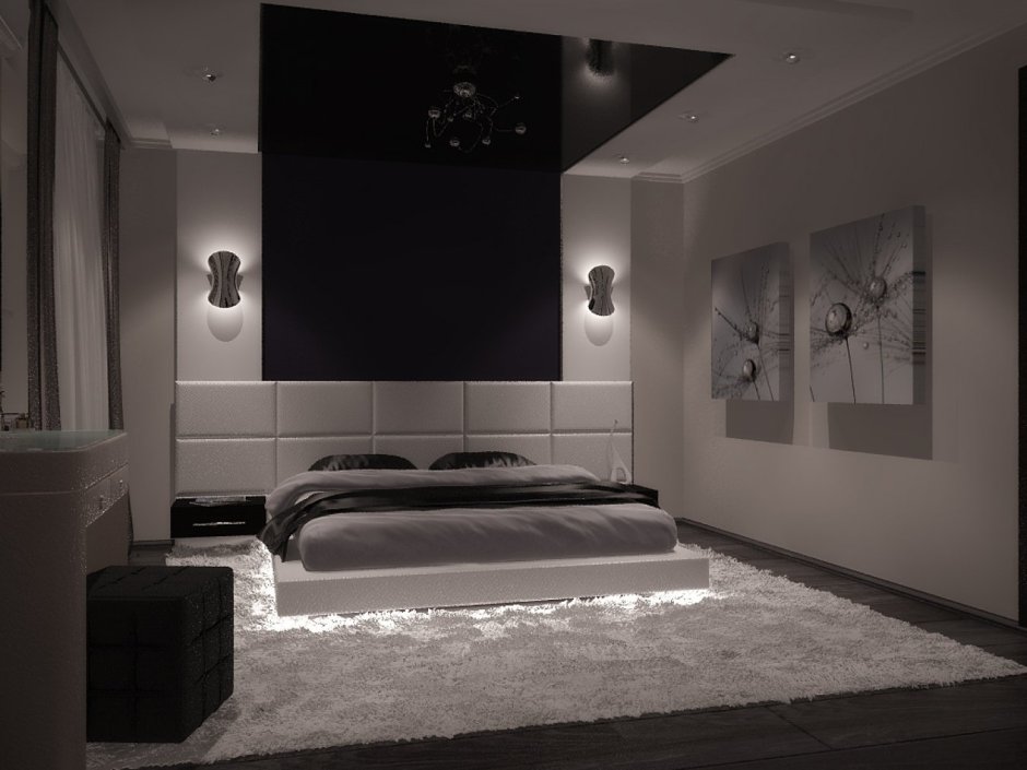 Modern black room