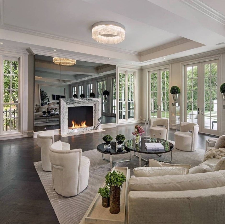 Living room luxury house interior