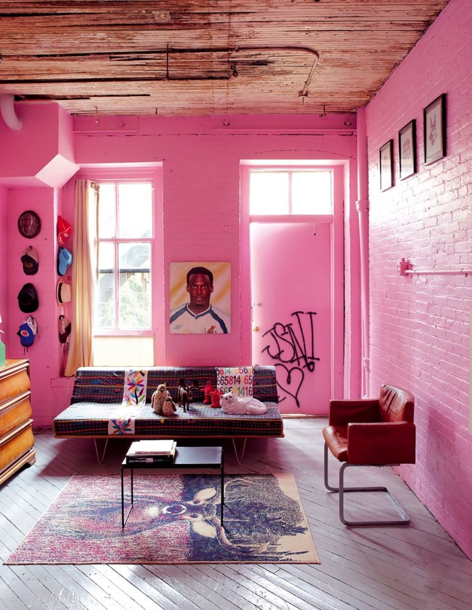 Hot pink room paint