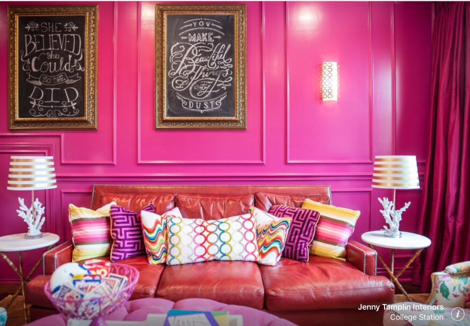 Pink paint colors for living room