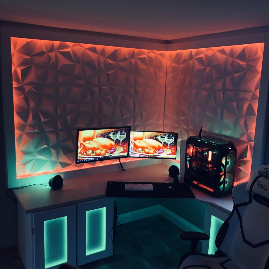 Dark gaming room aesthetic