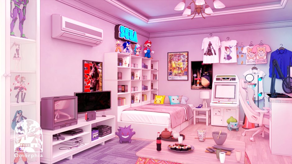 Anime computer room