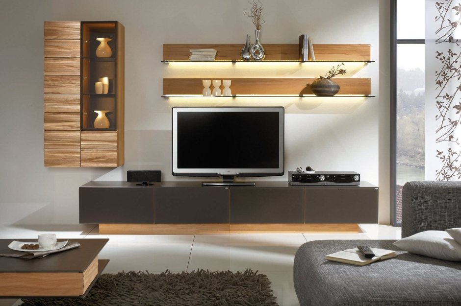 Modern wall unit for living room