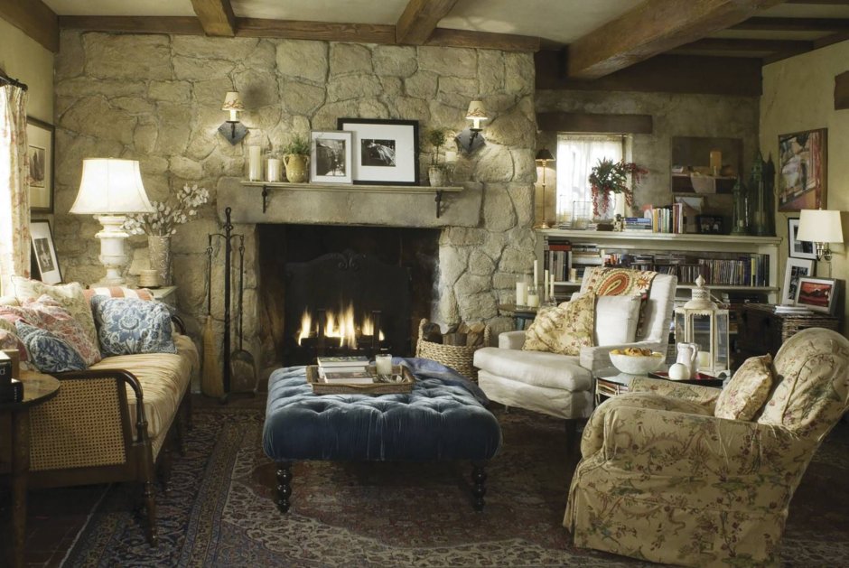 Country cottage living rooms