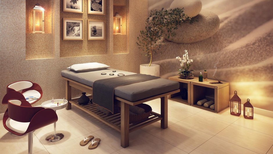 Spa treatment room cabinets