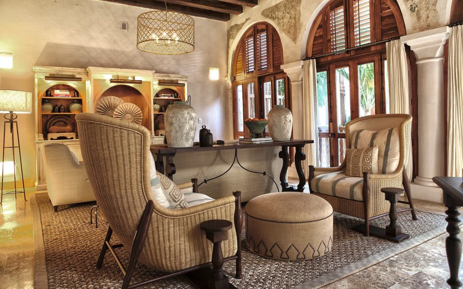 Mediterranean style living room furniture