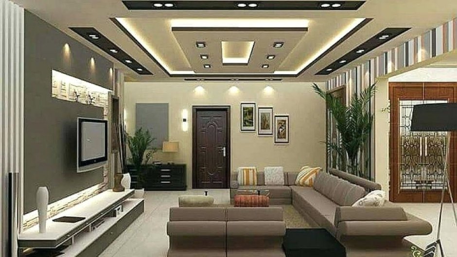 Simple gypsum design for living room