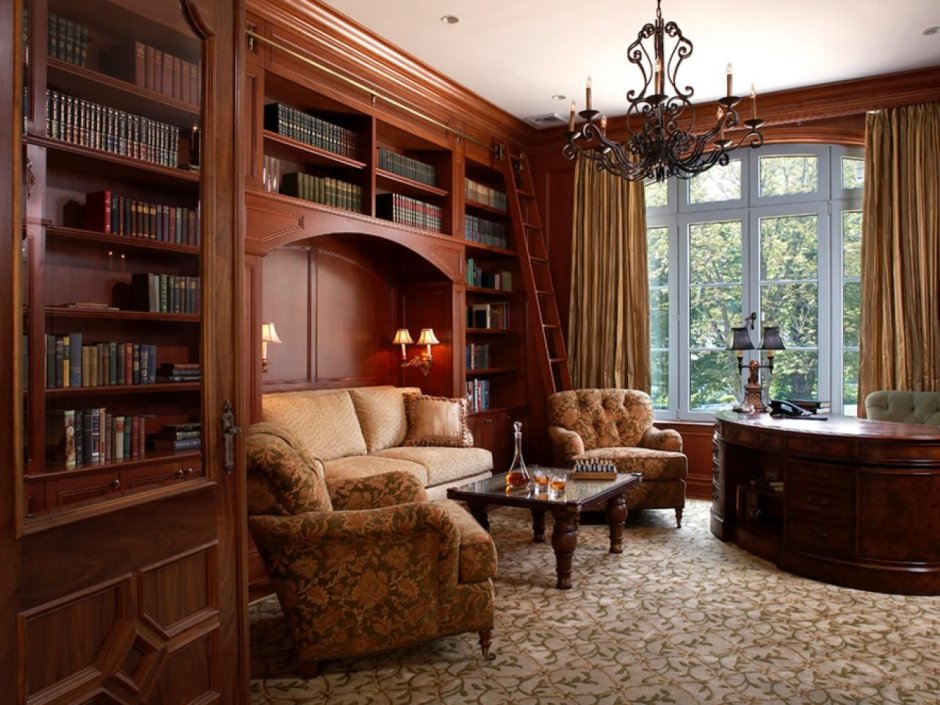 Classic library room