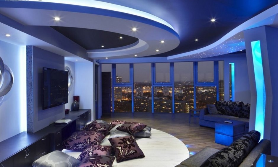 Glass ceiling design for living room