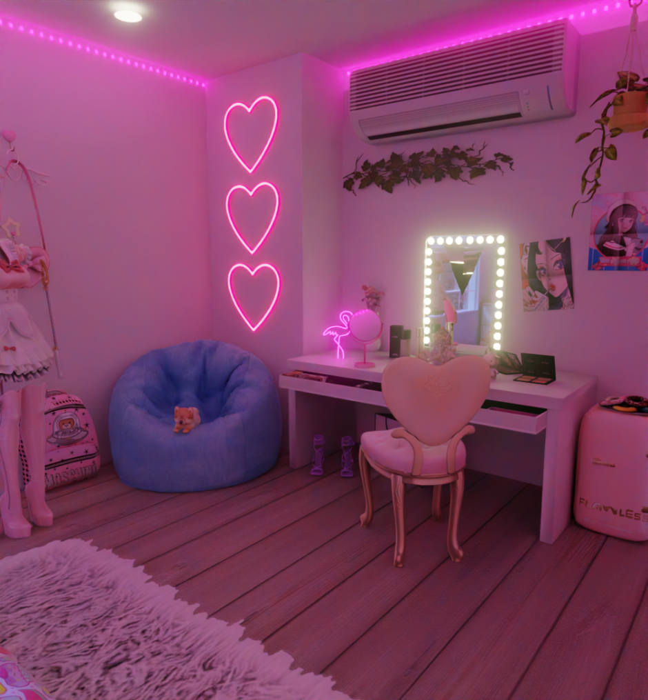 Pink girly rooms
