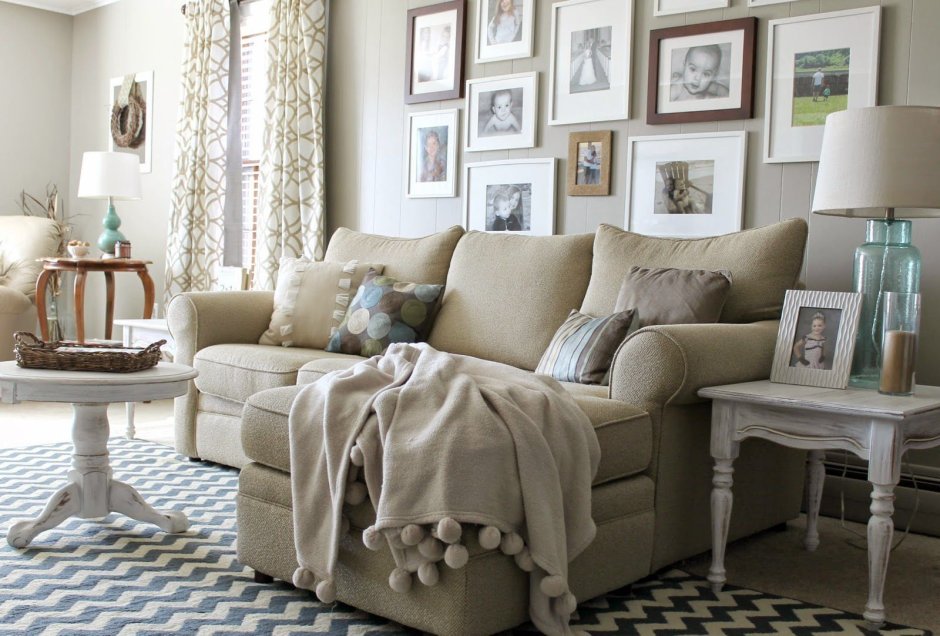 Cozy beige living room