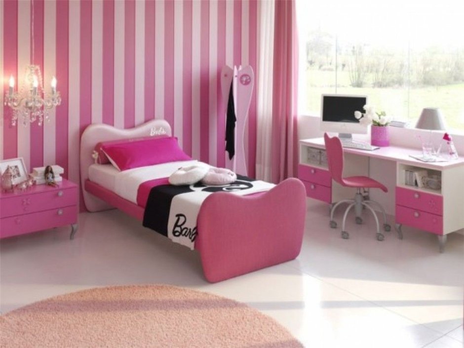 Pink girl bedroom ideas for small rooms