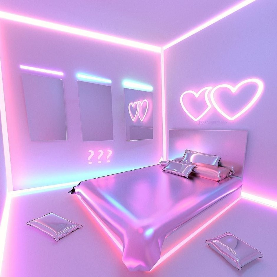 Pink rooms with led lights