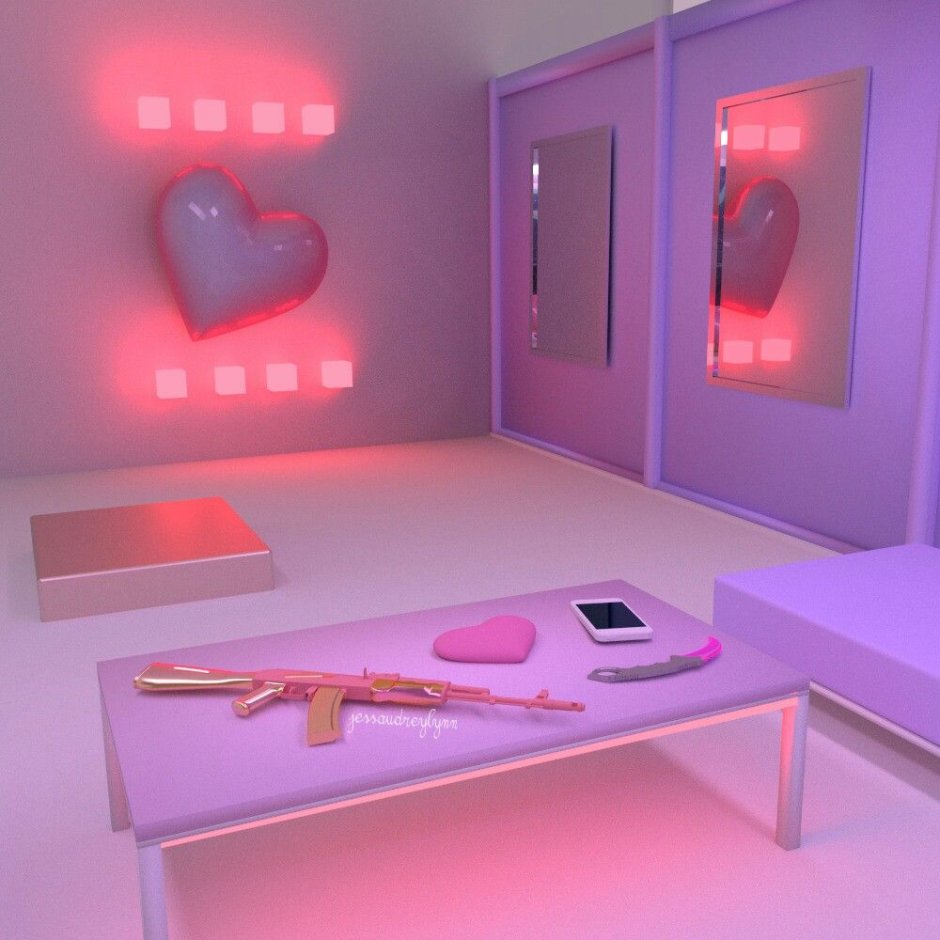 Pink led room