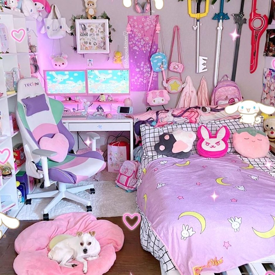 Kawaii Room Decor Aesthetic, Cute Pink Aesthetic Room Decor For Teen Girls