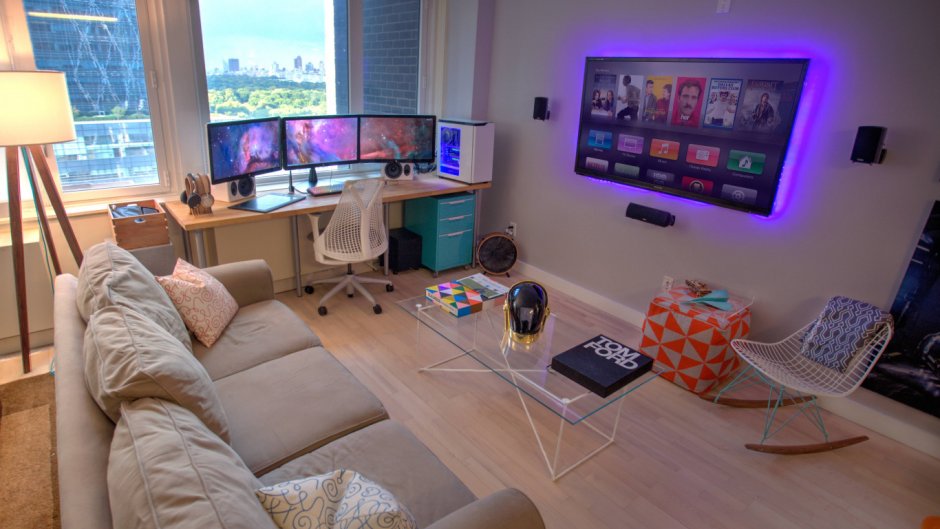 His and hers gaming room