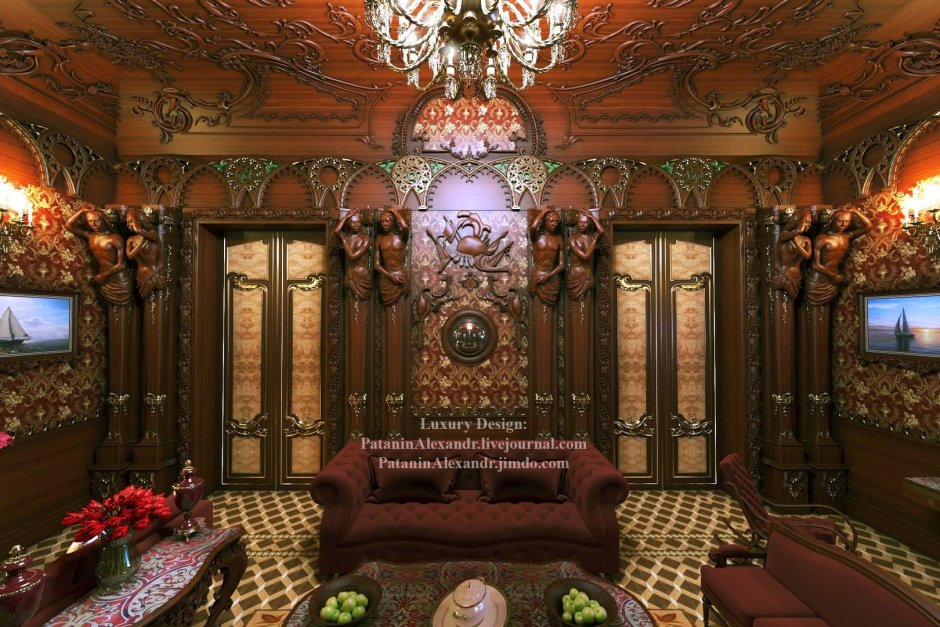 Luxury mansion living room