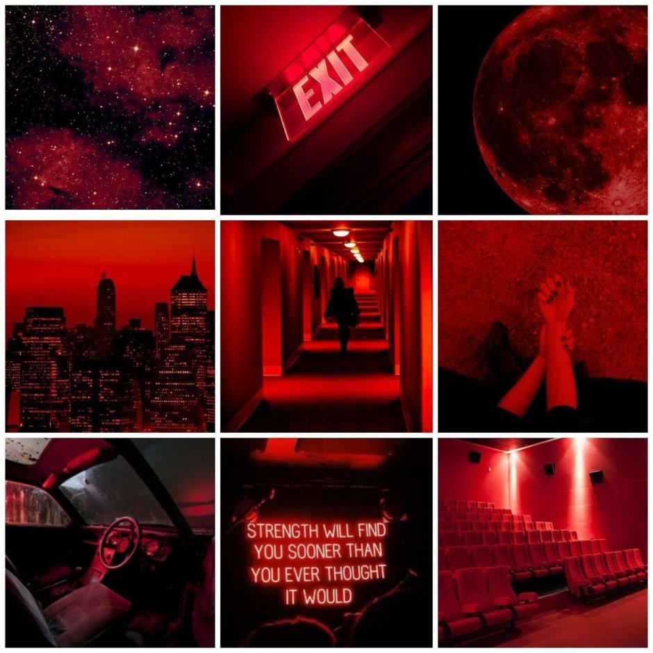 Black and red room aesthetic
