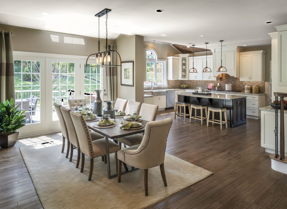 Open kitchen and dining room design